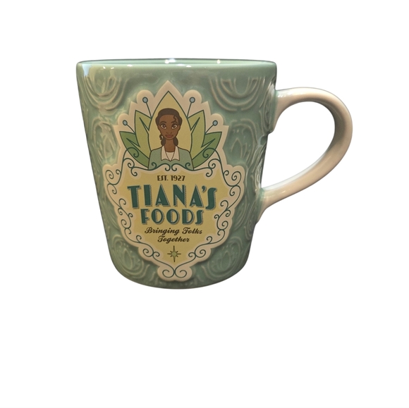 Disney Parks Tiana’s Bayou Tiana's Foods Stoneware 16oz Coffee Mug NEW - Picture 6 of 6